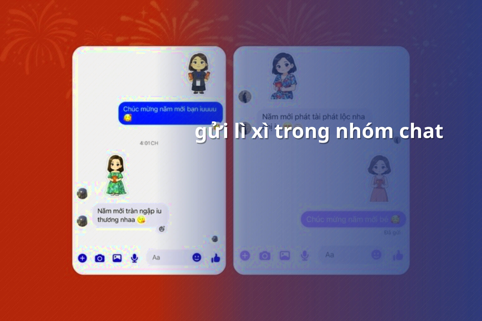 gửi lì xì trong nhóm chat - Lì xì trực tuyến trong cộng đồng