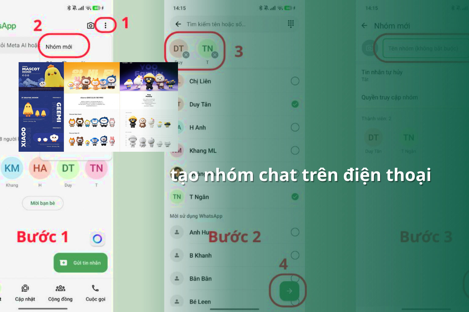 tạo nhóm chat trên điện thoại - Trò chuyện nhóm