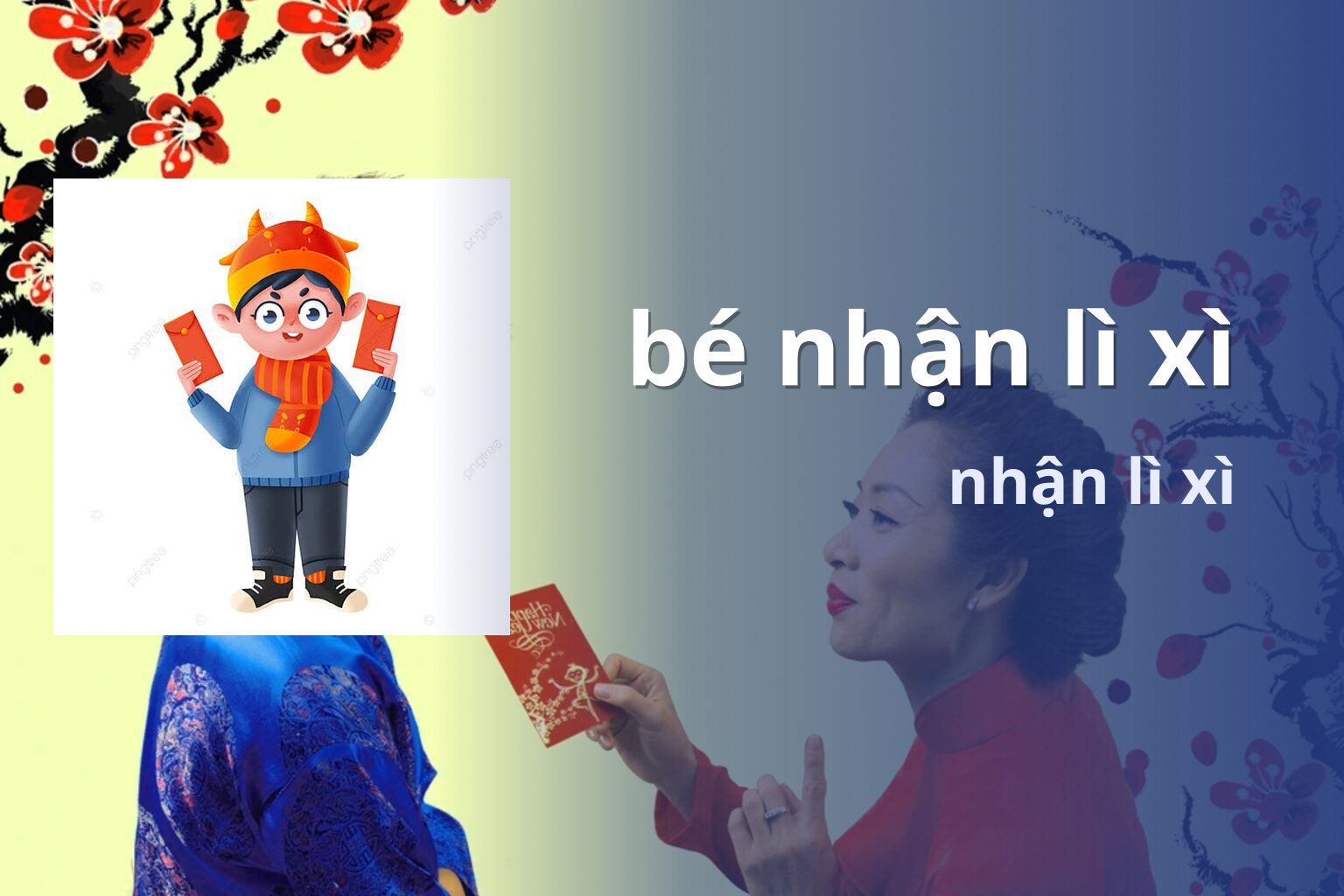 bé nhận lì xì nhận lì xì