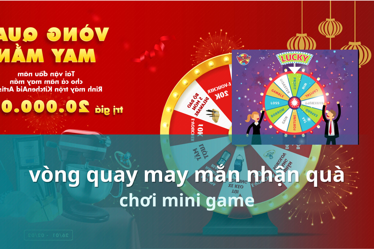 vòng quay may mắn nhận quà chơi mini game