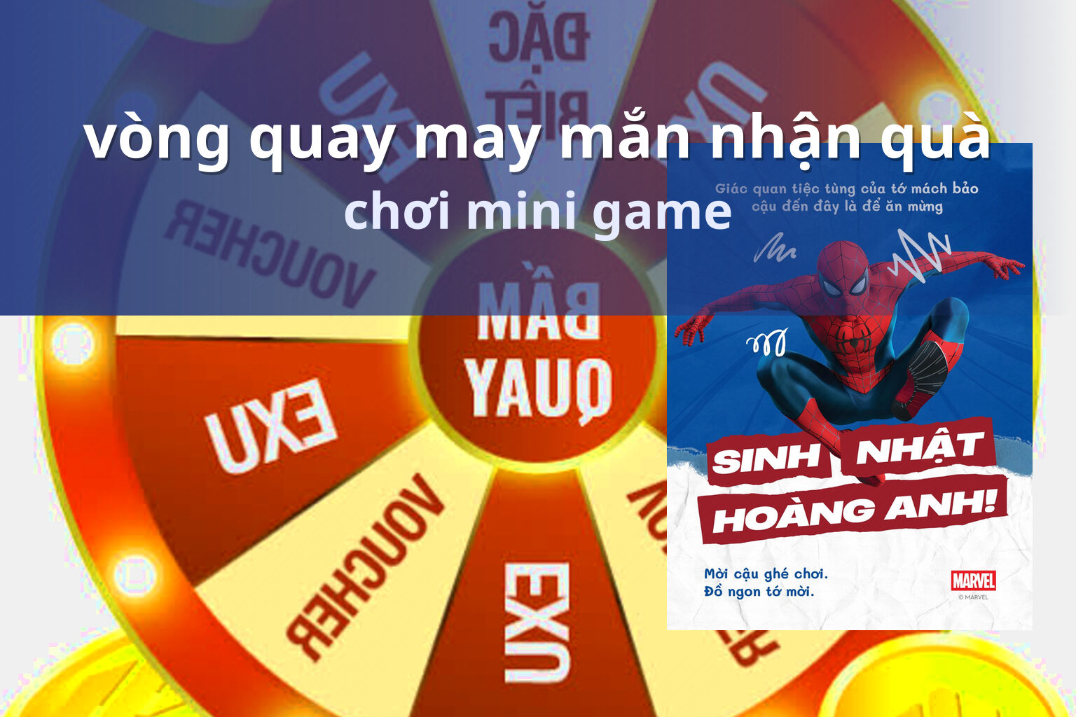 vòng quay may mắn nhận quà chơi mini game