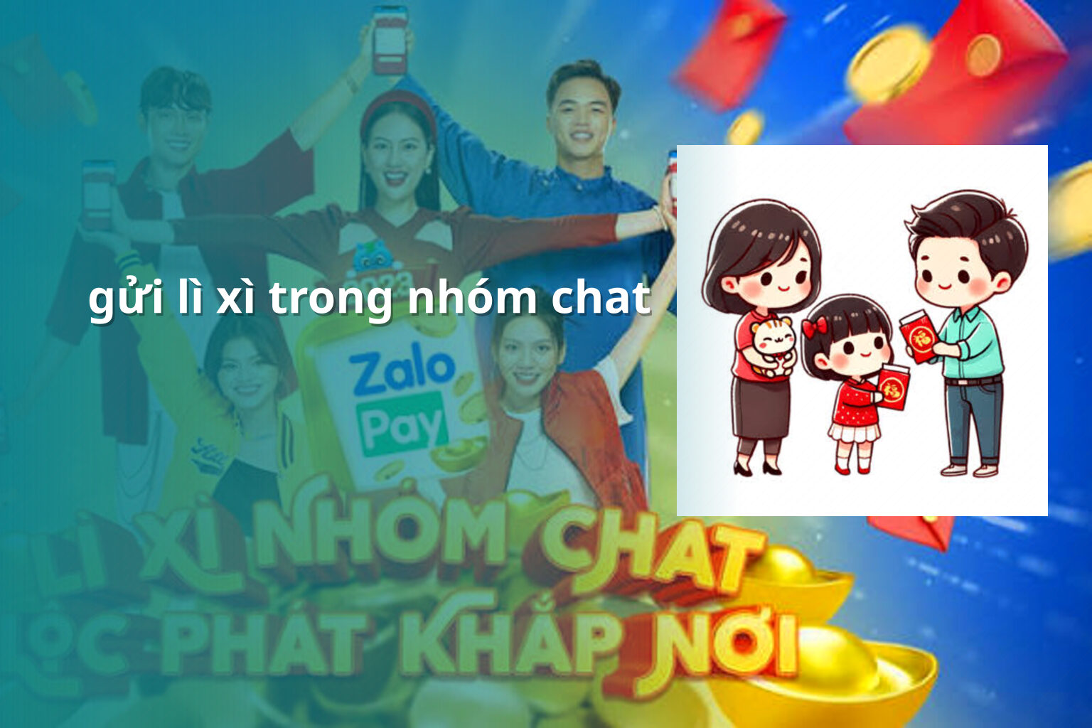 gửi lì xì trong nhóm chat - Lì xì trực tuyến trong cộng đồng