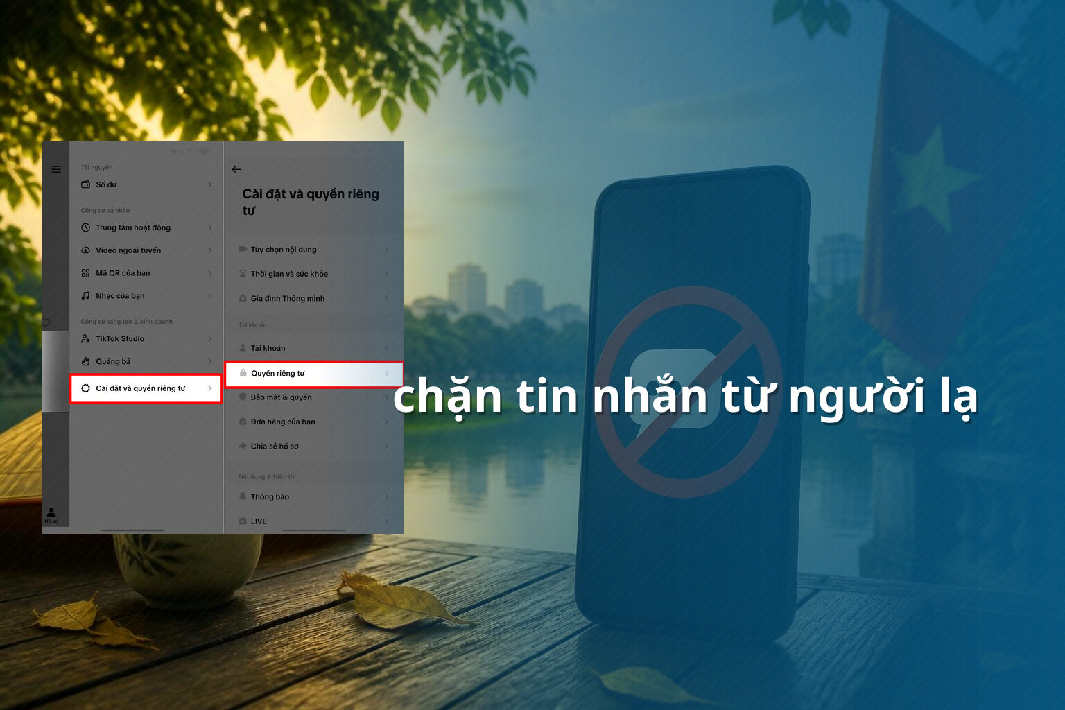 chặn tin nhắn từ người lạ - community