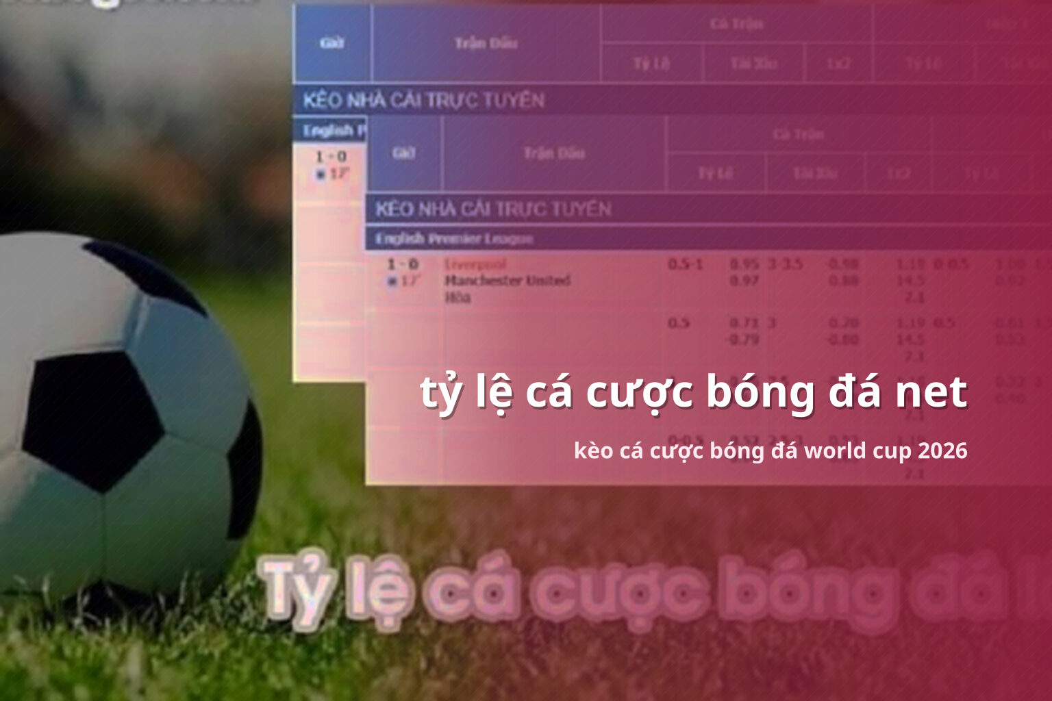tỷ lệ cá cược bóng đá net kèo cá cược bóng đá world cup 2026