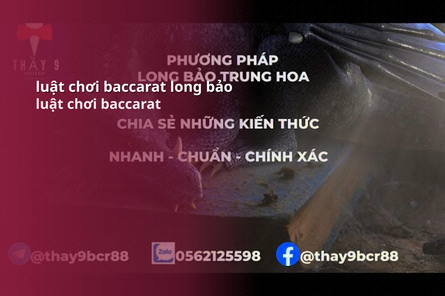 luật chơi baccarat long bảo luật chơi baccarat