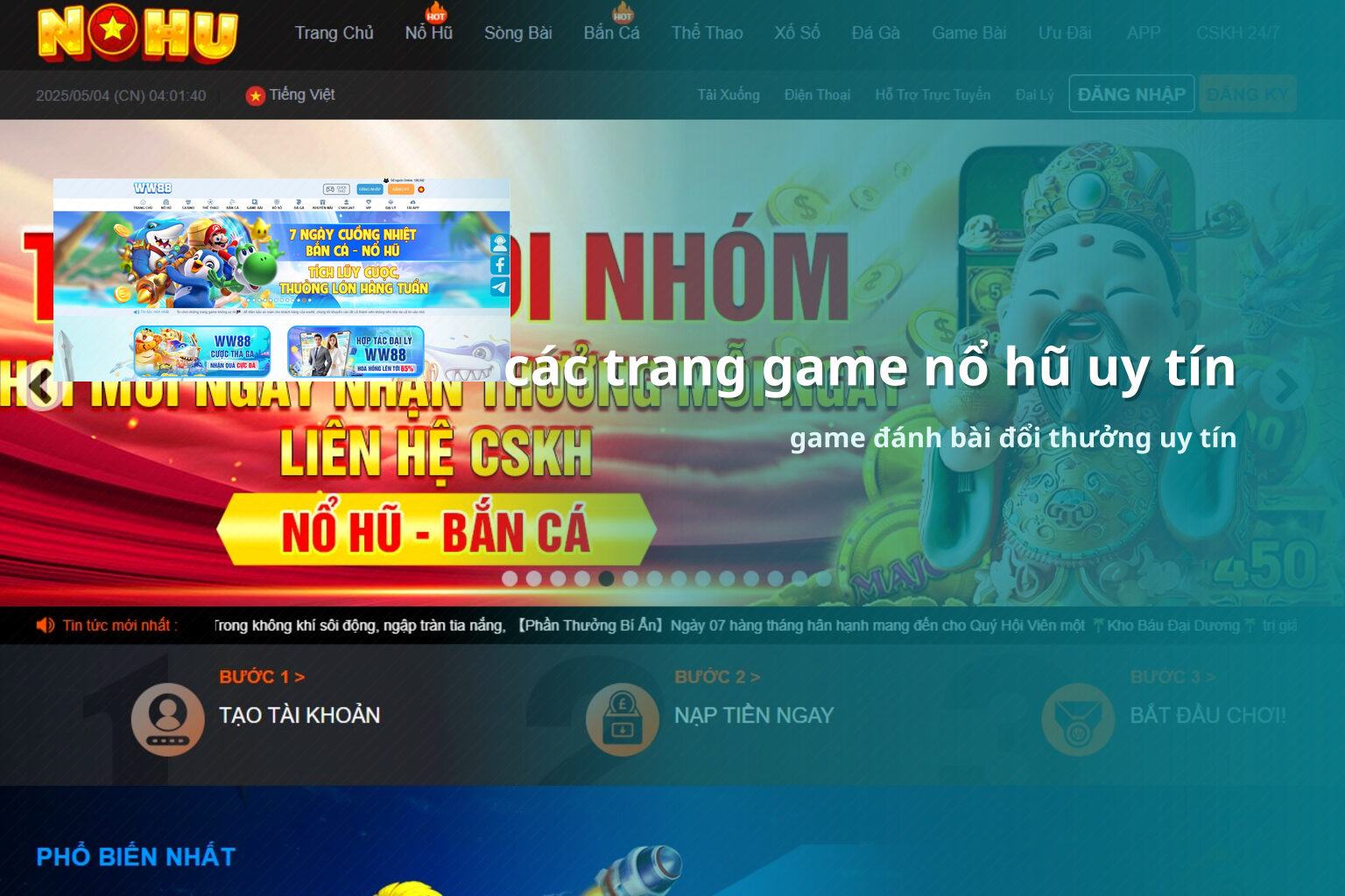 các trang game nổ hũ uy tín game đánh bài đổi thưởng uy tín