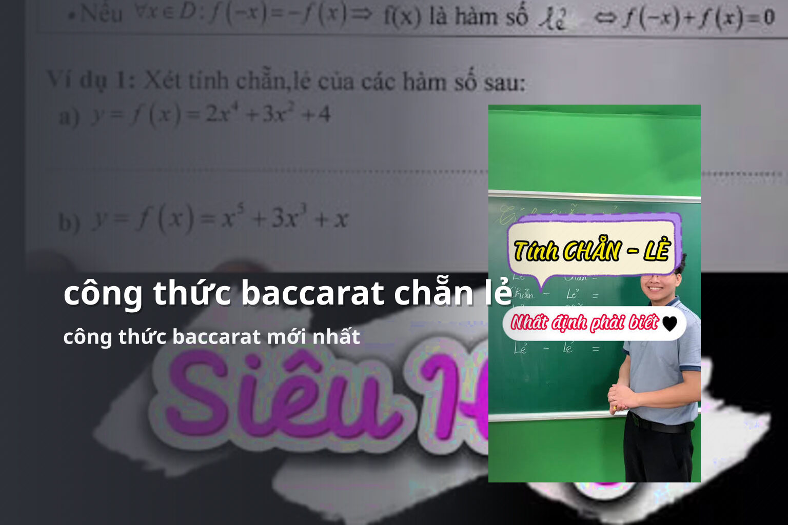 công thức baccarat chẵn lẻ công thức baccarat mới nhất