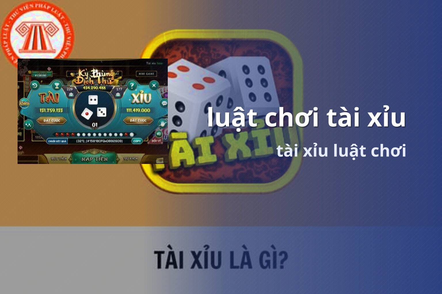 luật chơi tài xỉu tài xỉu luật chơi