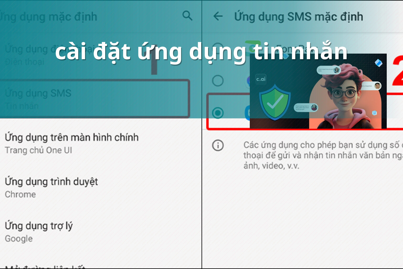 cài đặt ứng dụng tin nhắn - community