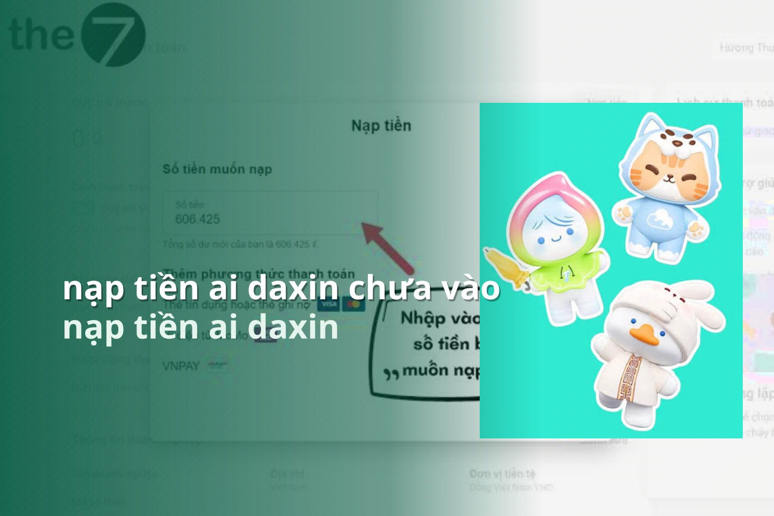 nạp tiền ai daxin chưa vào nạp tiền ai daxin