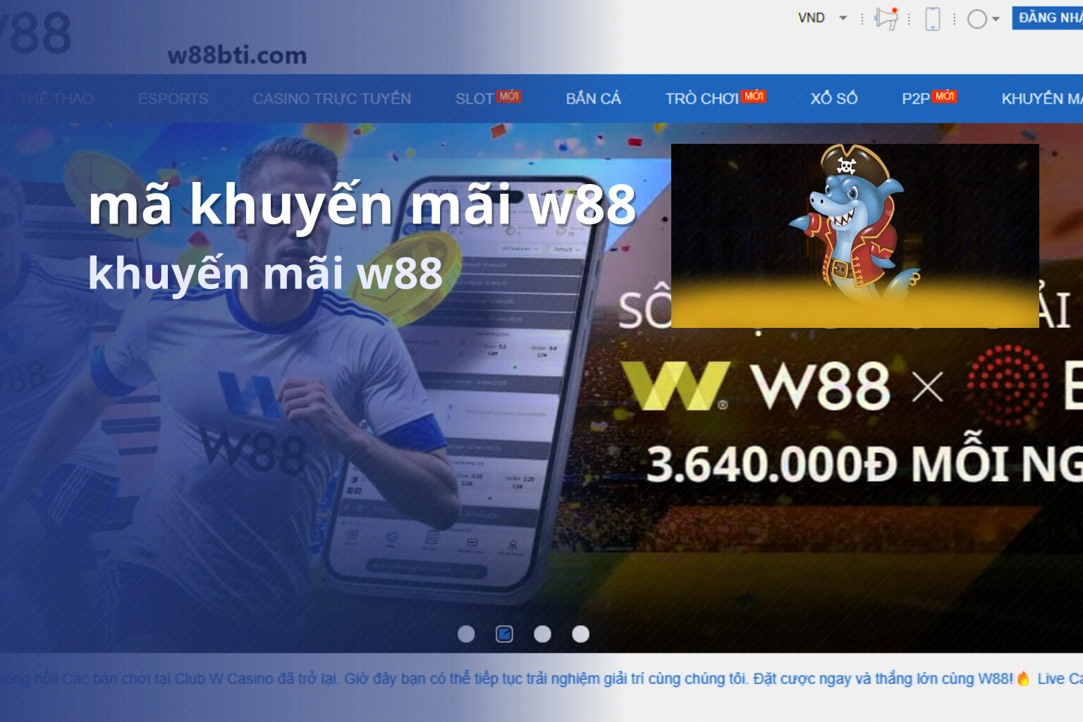 mã khuyến mãi w88 khuyến mãi w88