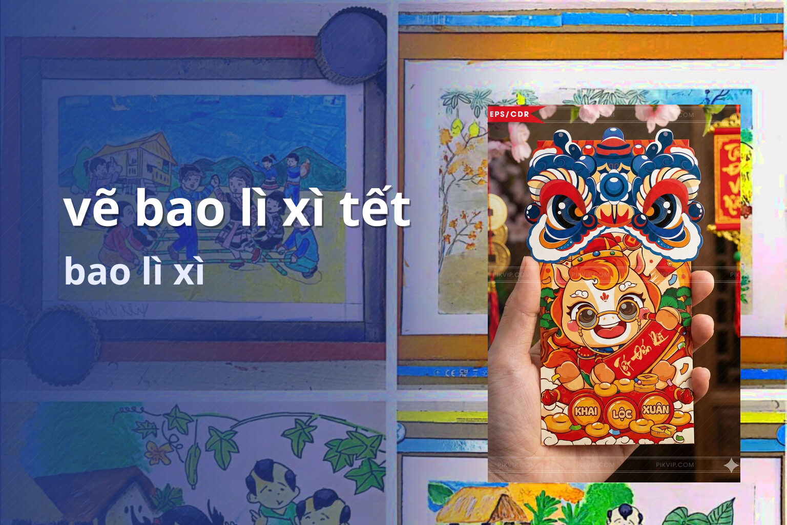 vẽ bao lì xì tết - red_packet