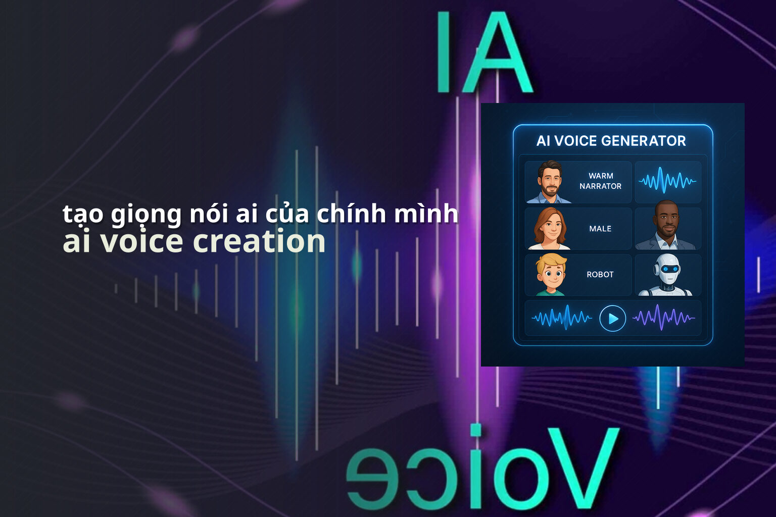 tạo giọng nói ai của chính mình ai voice creation