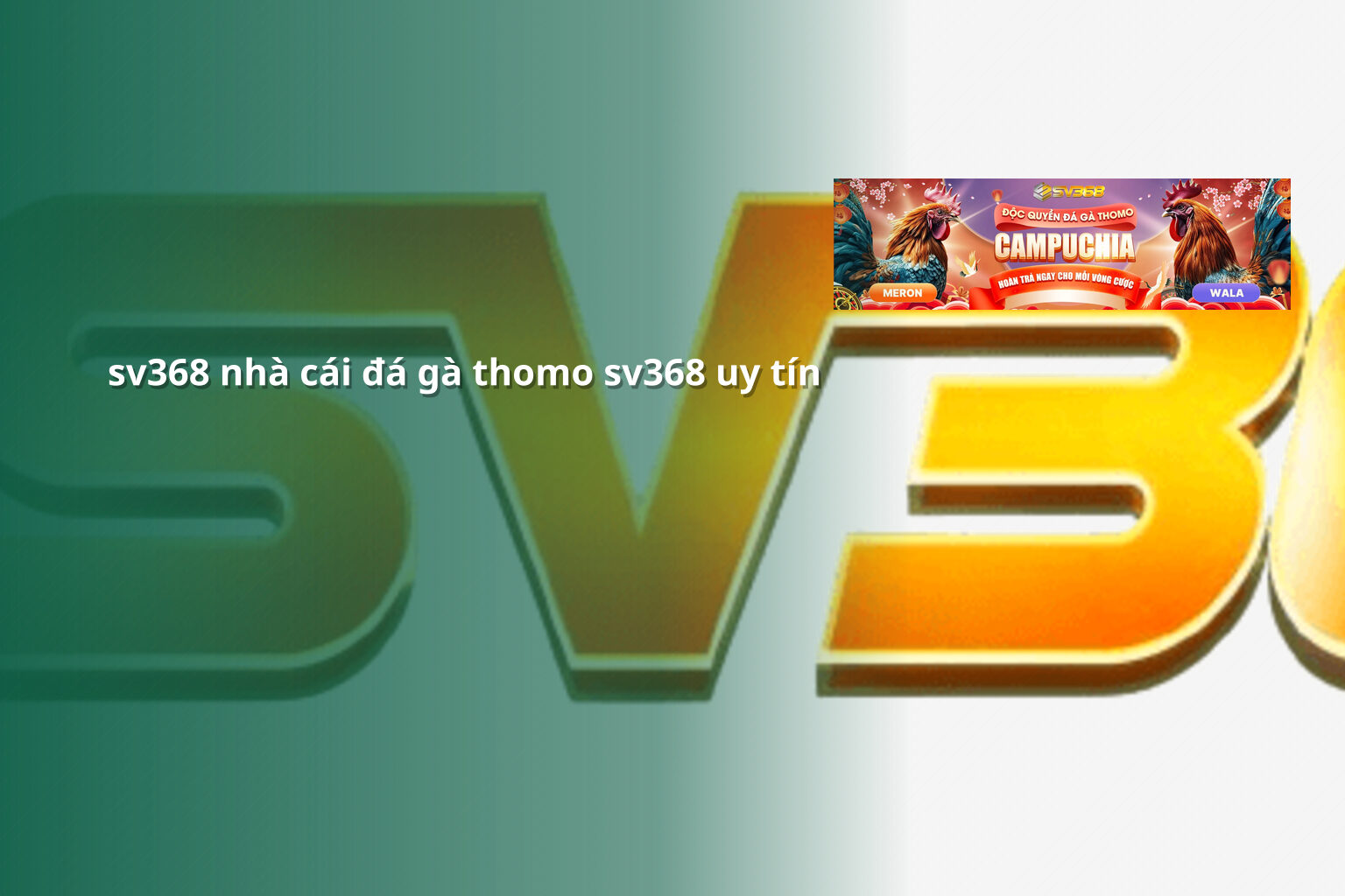 sv368 nhà cái đá gà thomo sv368 uy tín - gaming_research