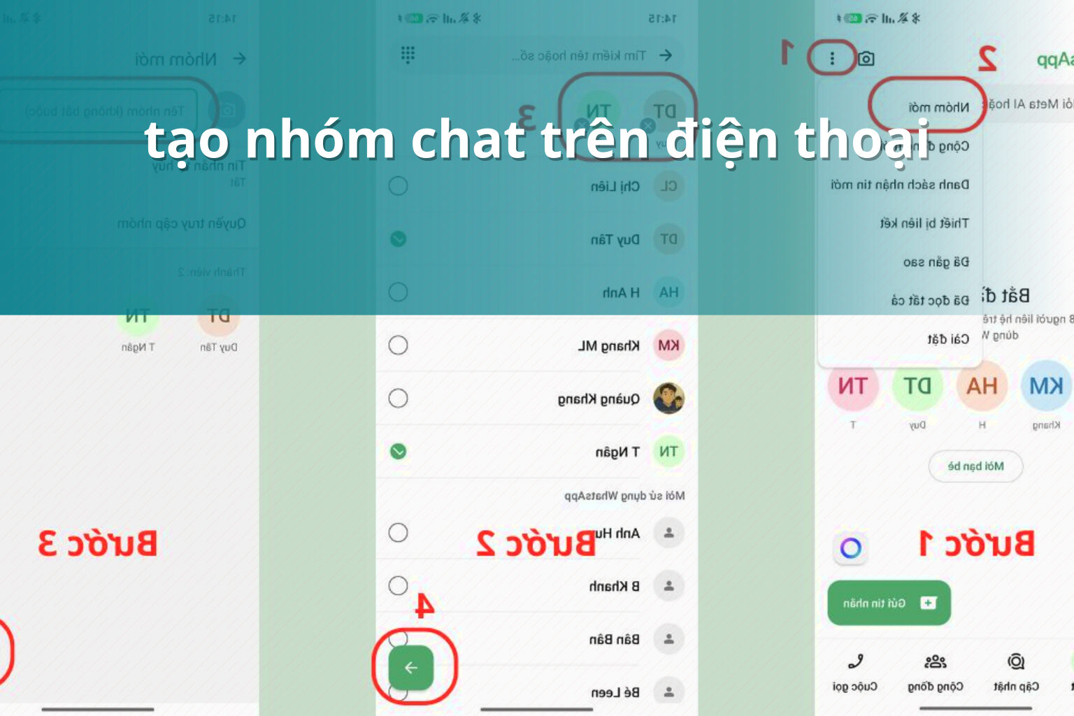 tạo nhóm chat trên điện thoại - Trò chuyện nhóm