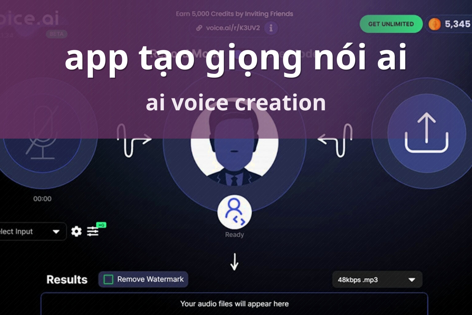 app tạo giọng nói ai ai voice creation