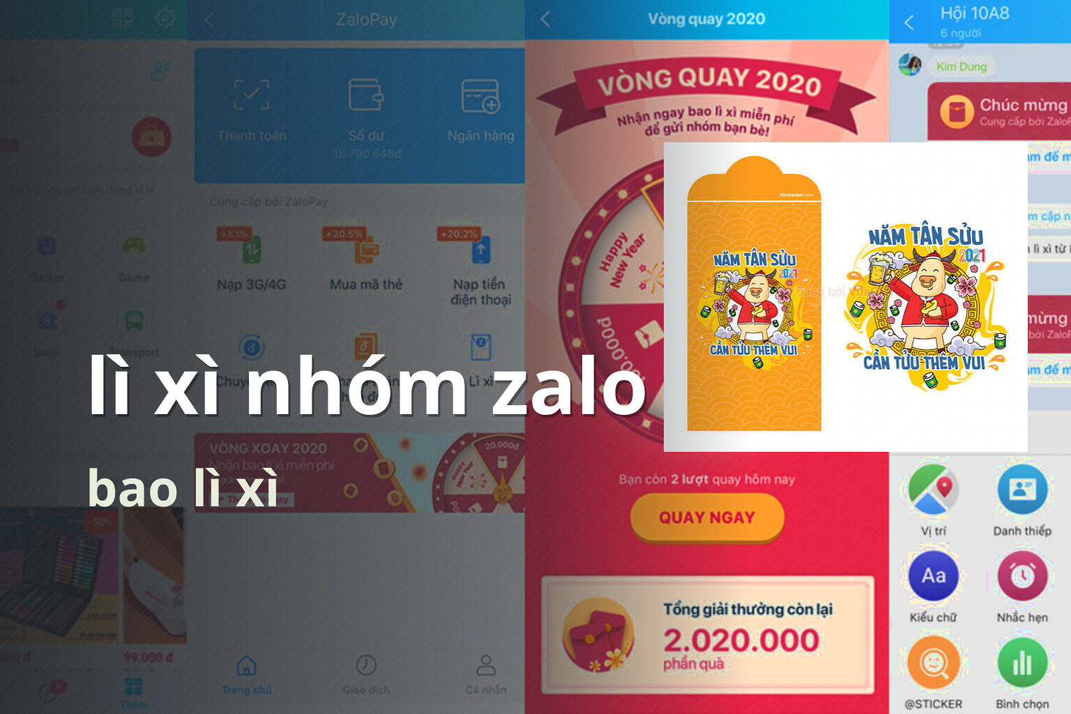 lì xì nhóm zalo bao lì xì