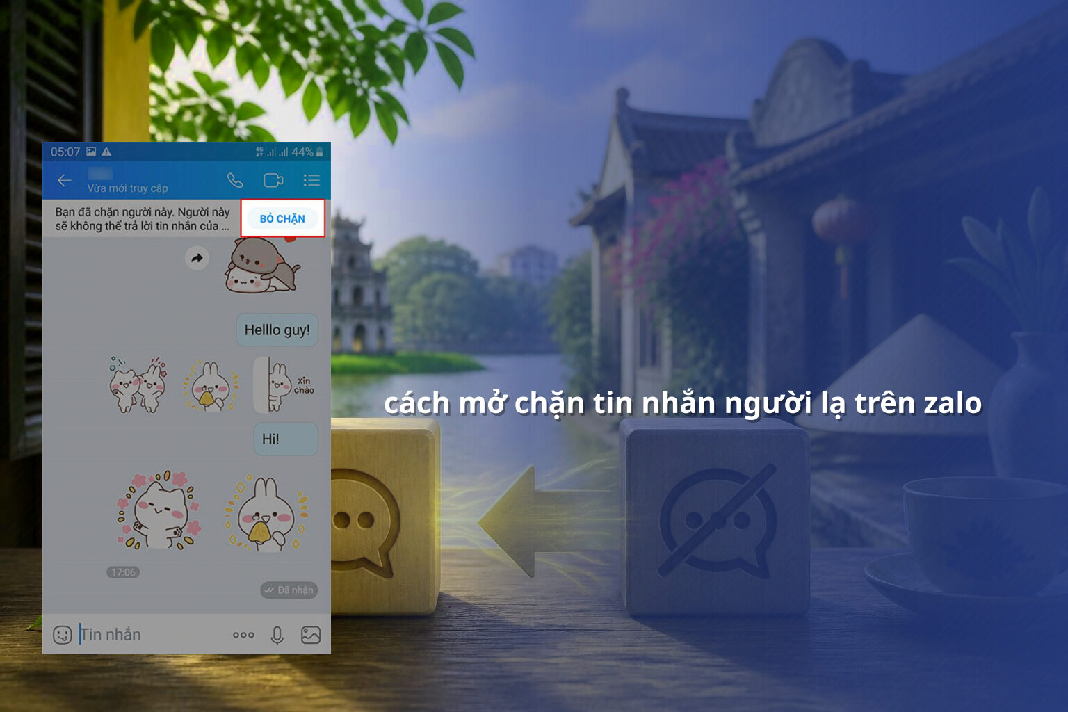 cách mở chặn tin nhắn người lạ trên zalo - community