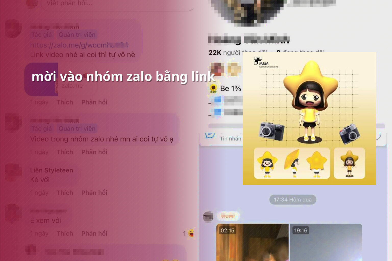 mời vào nhóm zalo bằng link - community