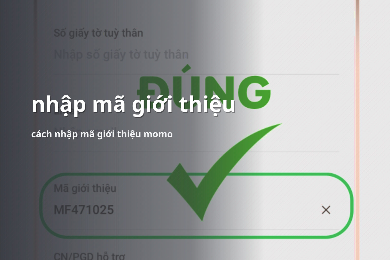 nhập mã giới thiệu cách nhập mã giới thiệu momo