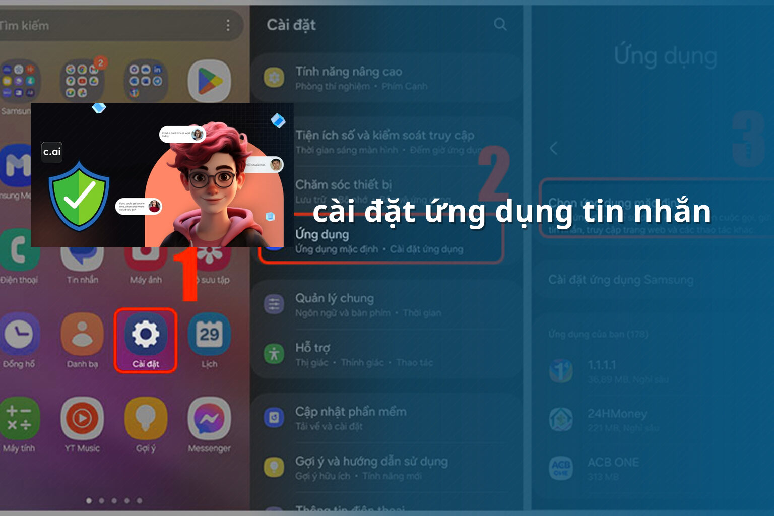 cài đặt ứng dụng tin nhắn - community