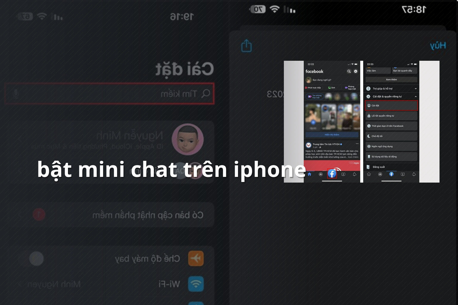 bật mini chat trên iphone - community