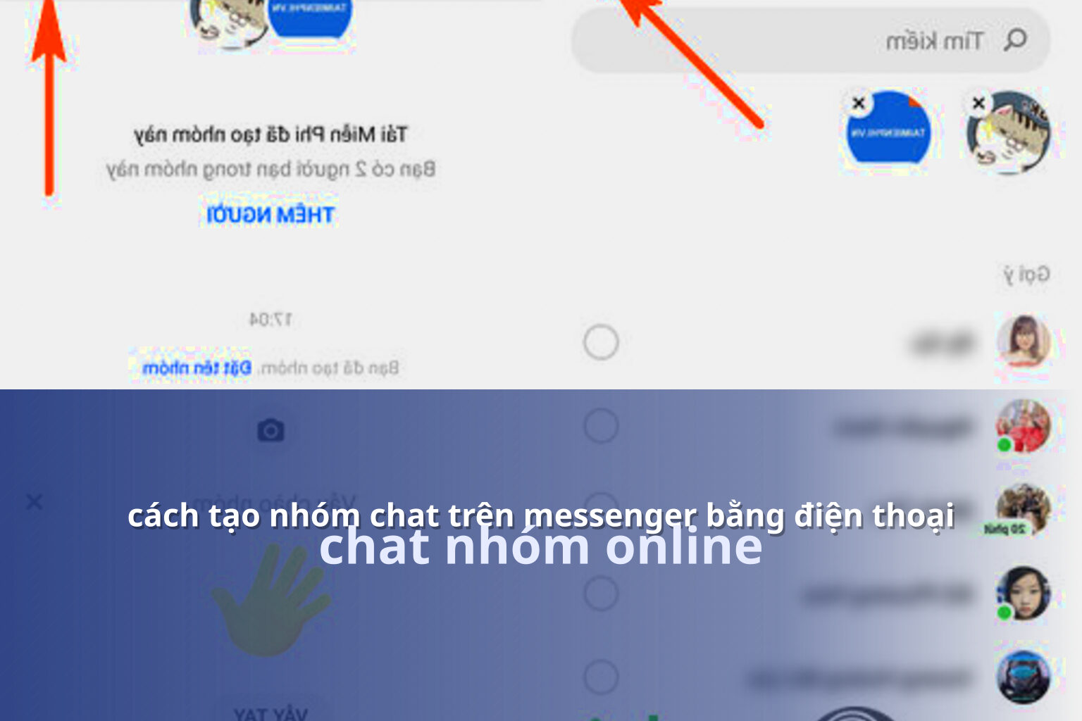 cách tạo nhóm chat trên messenger bằng điện thoại chat nhóm online