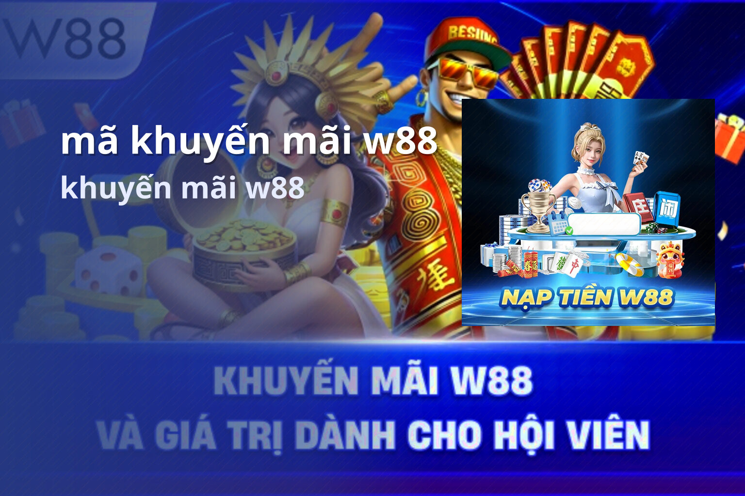 mã khuyến mãi w88 khuyến mãi w88