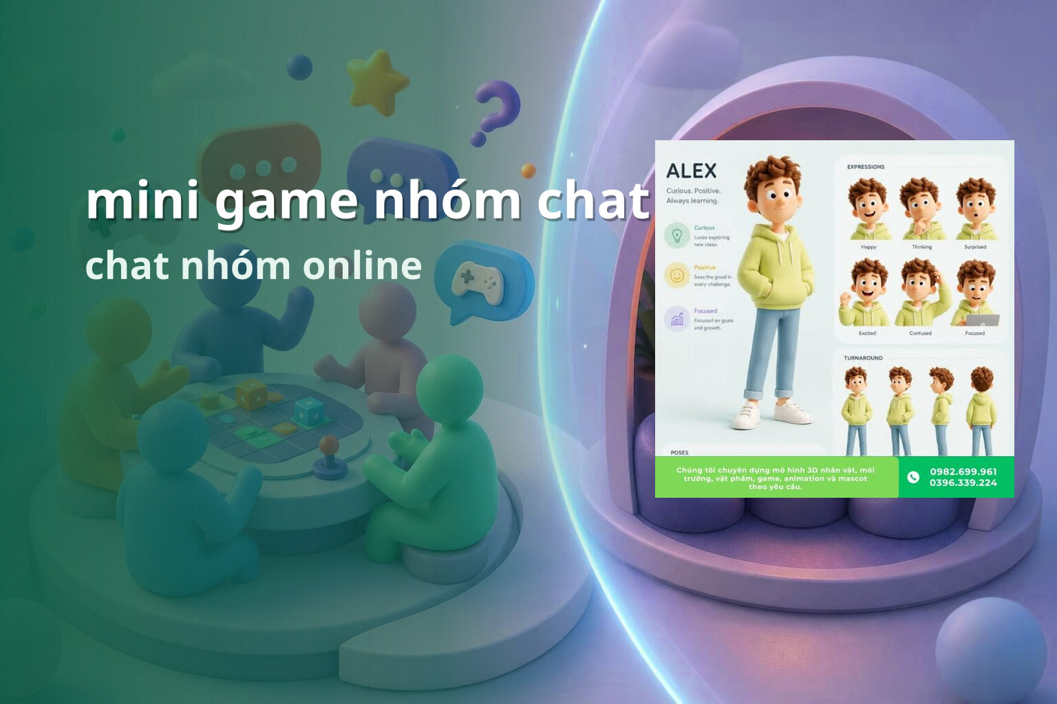 mini game nhóm chat chat nhóm online